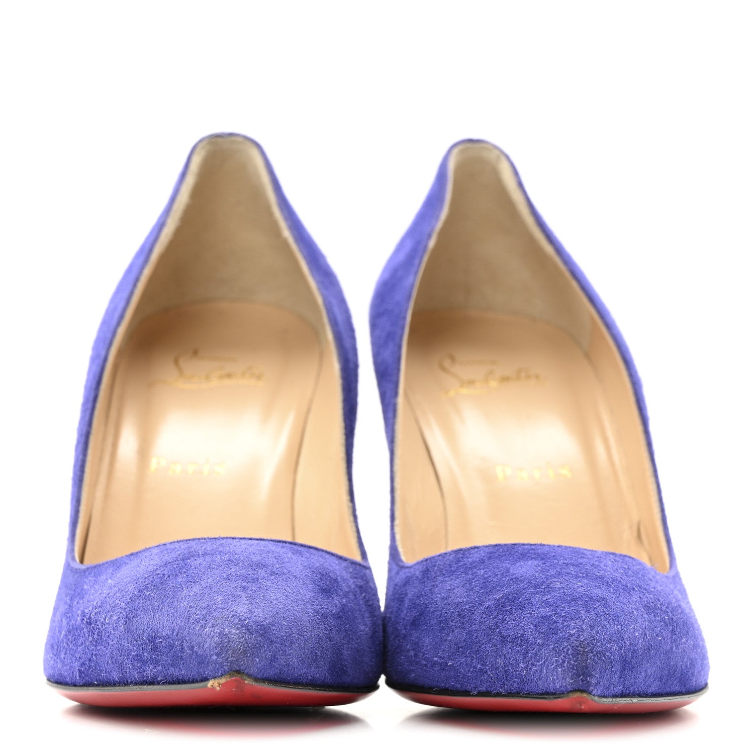 Christian Louboutin Suede Pigalle Follies 100 Pumps 39 Royal Blue 3 of 12