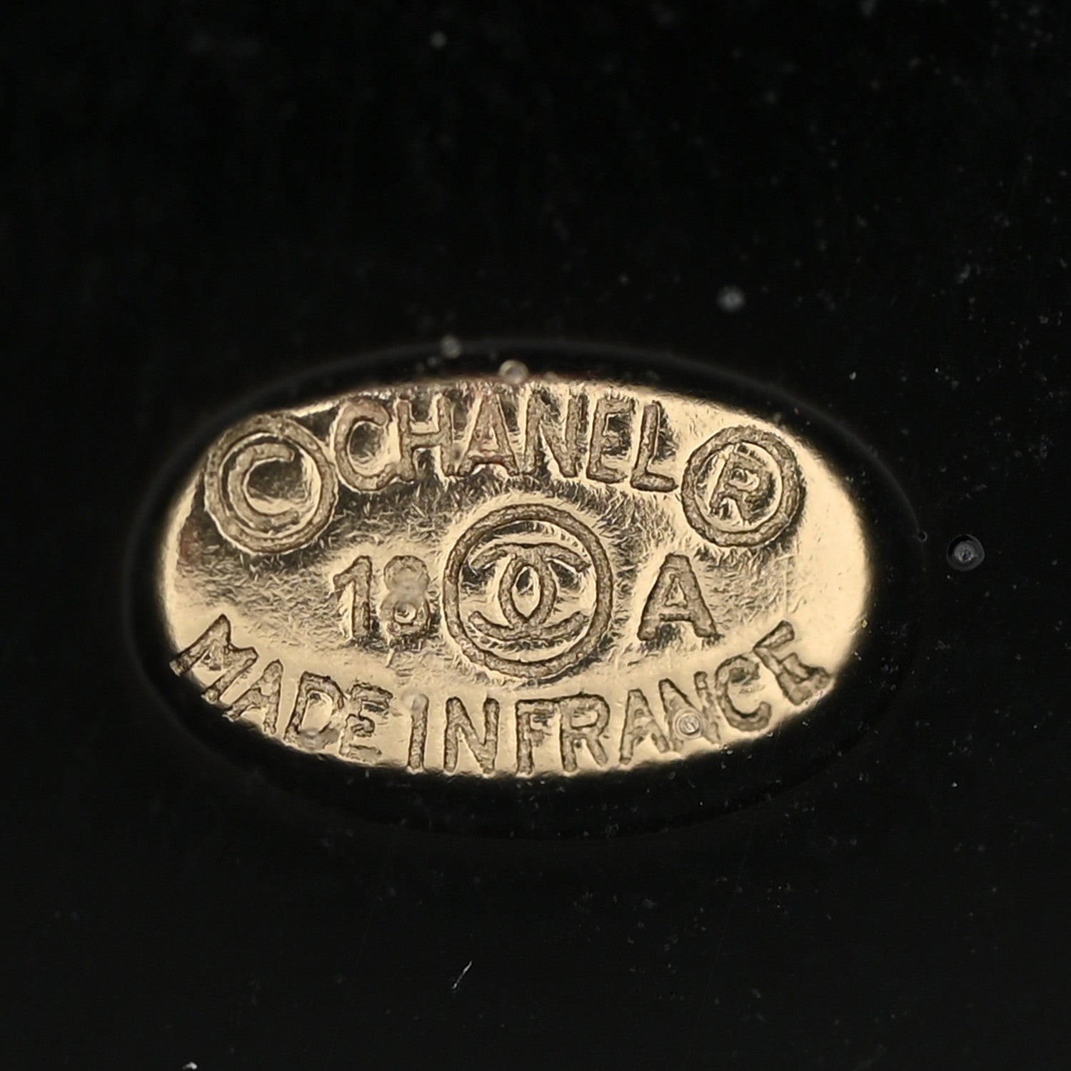Chanel Resin Metal CC Brooch Blue Black 4 of 5
