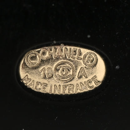 Chanel Resin Metal CC Brooch Blue Black 4 of 5