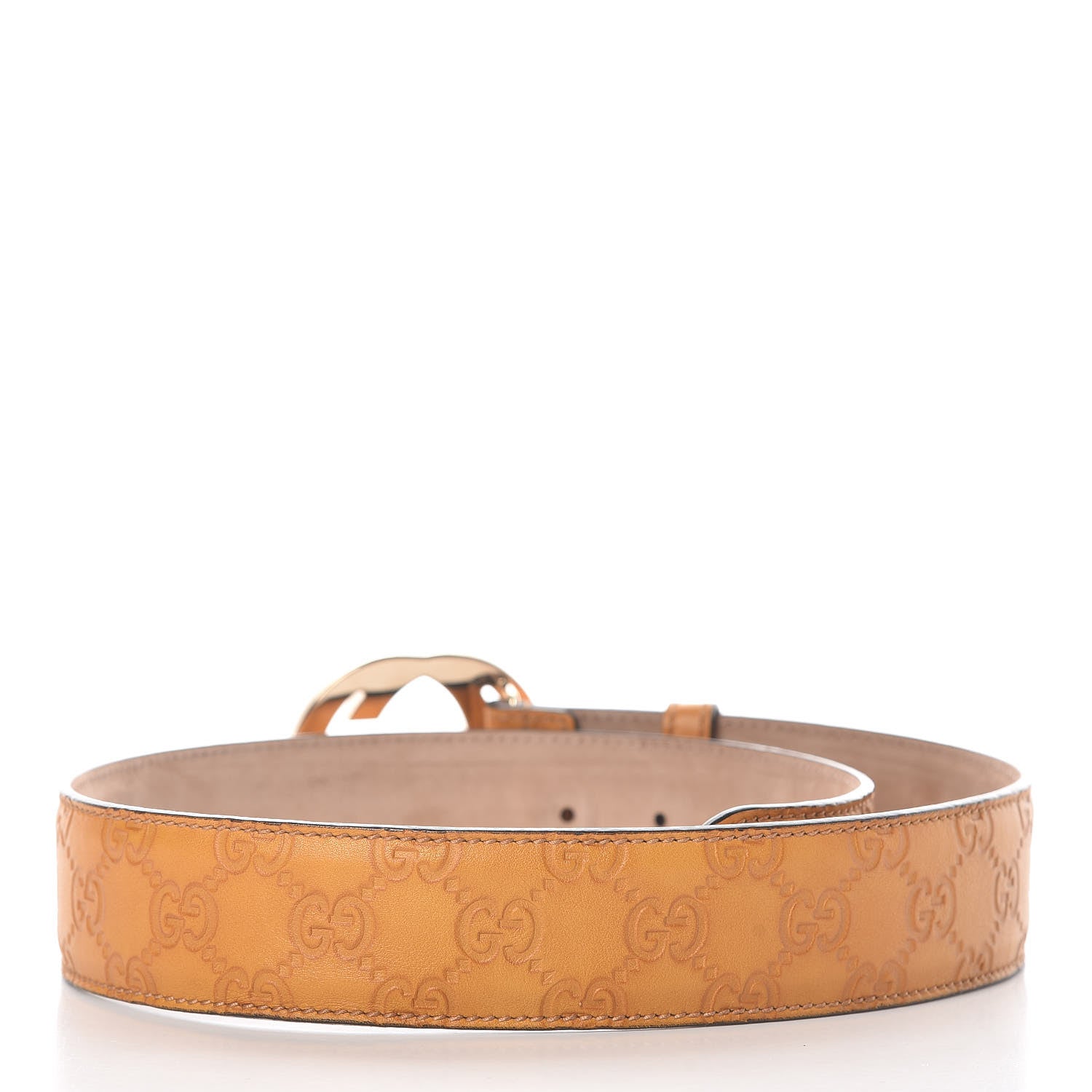 Gucci Guccissima Interlocking G Belt 75 30 Mustard 3 of 7
