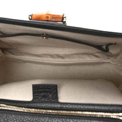 Gucci Calfskin Medium New Bamboo Top Handle Bag Black 5 of 8
