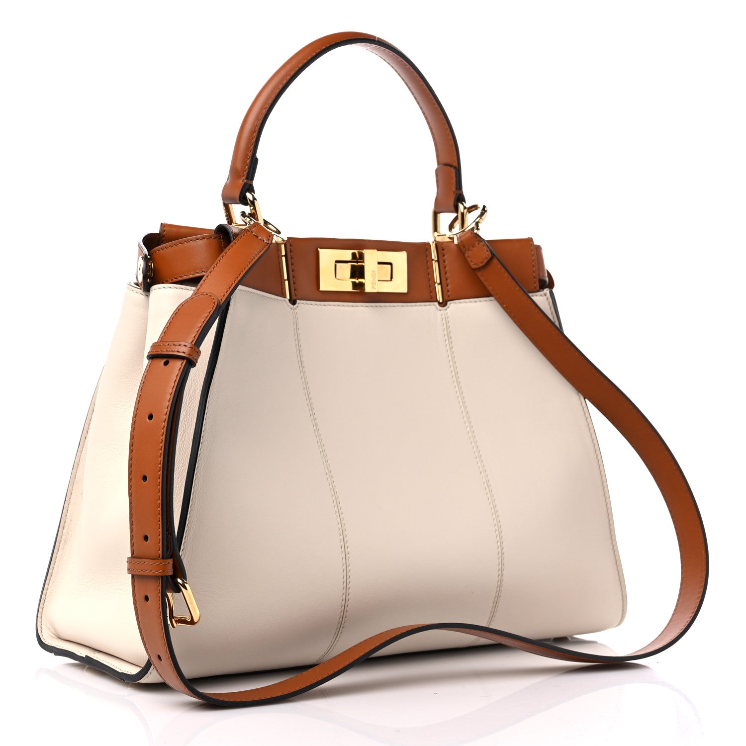 Fendi Lambskin Medium Peekaboo Iconic Satchel 3 of 11