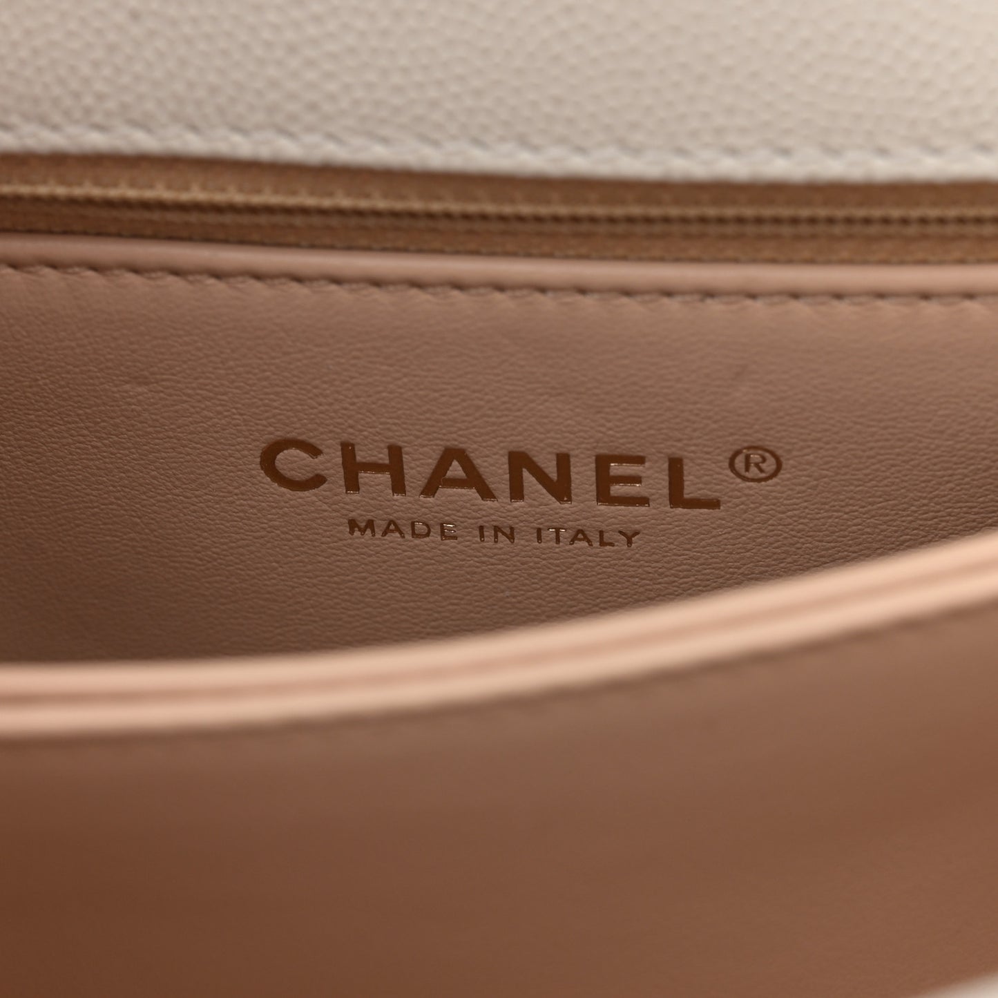 Caviar Quilted Mini Coco Handle Flap White