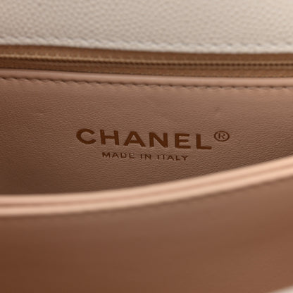 Chanel Caviar Quilted Mini Coco Handle Flap White 6 of 12