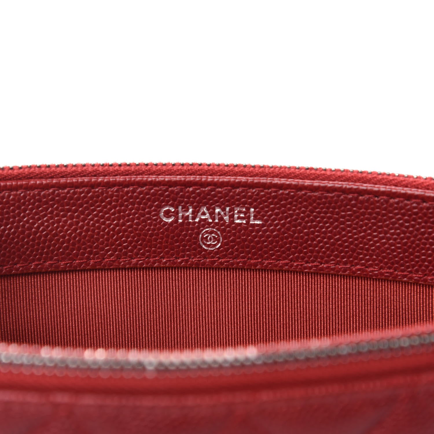 Chanel Caviar Quilted Small Clutch With Chain Red 9 of 12