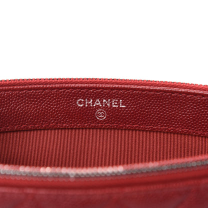 Chanel Caviar Quilted Small Clutch With Chain Red 9 of 12