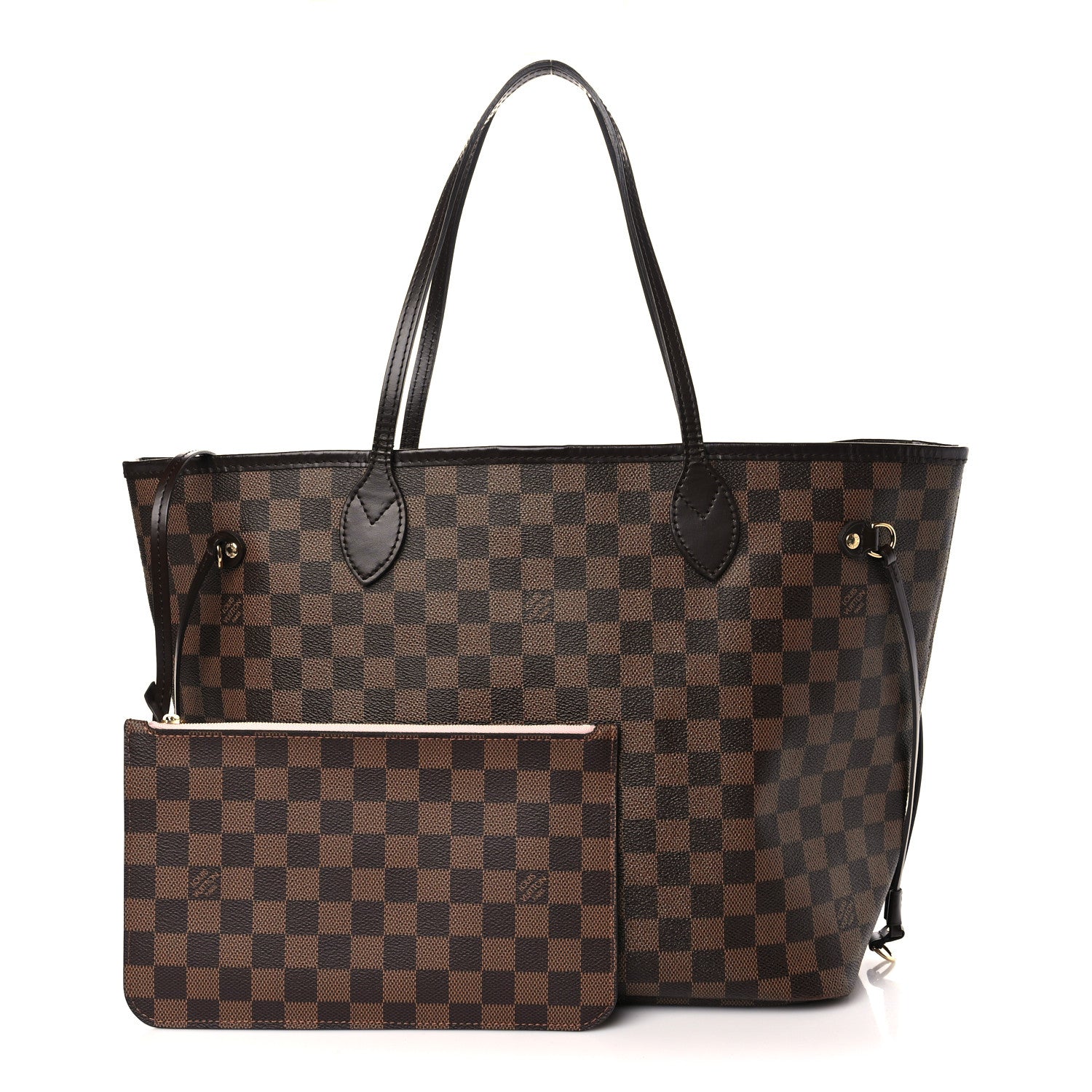 Louis Vuitton Damier Ebene Neo Neverfull MM Rose Ballerine 1 of 10