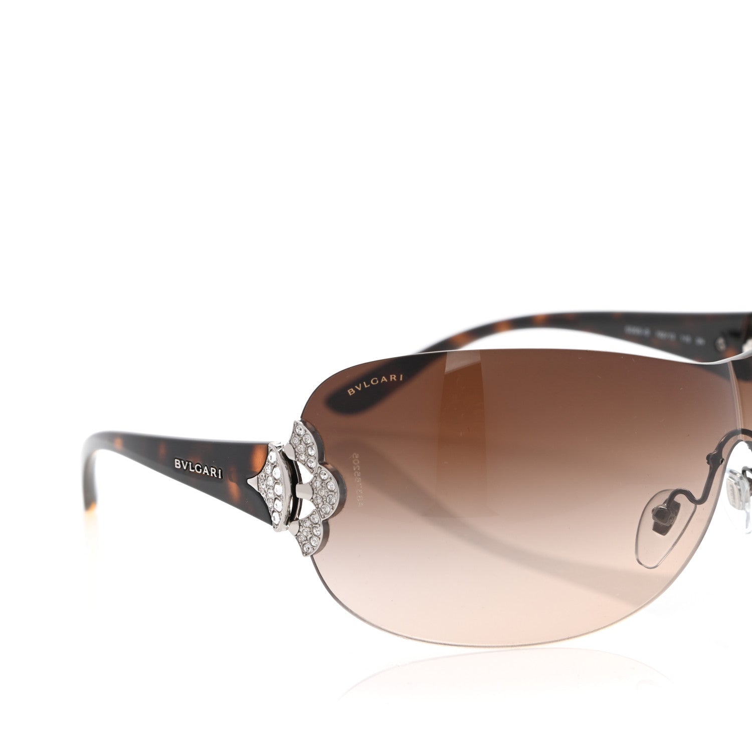 Bulgari Crystal Sunglasses 6069-B Brown 7 of 8