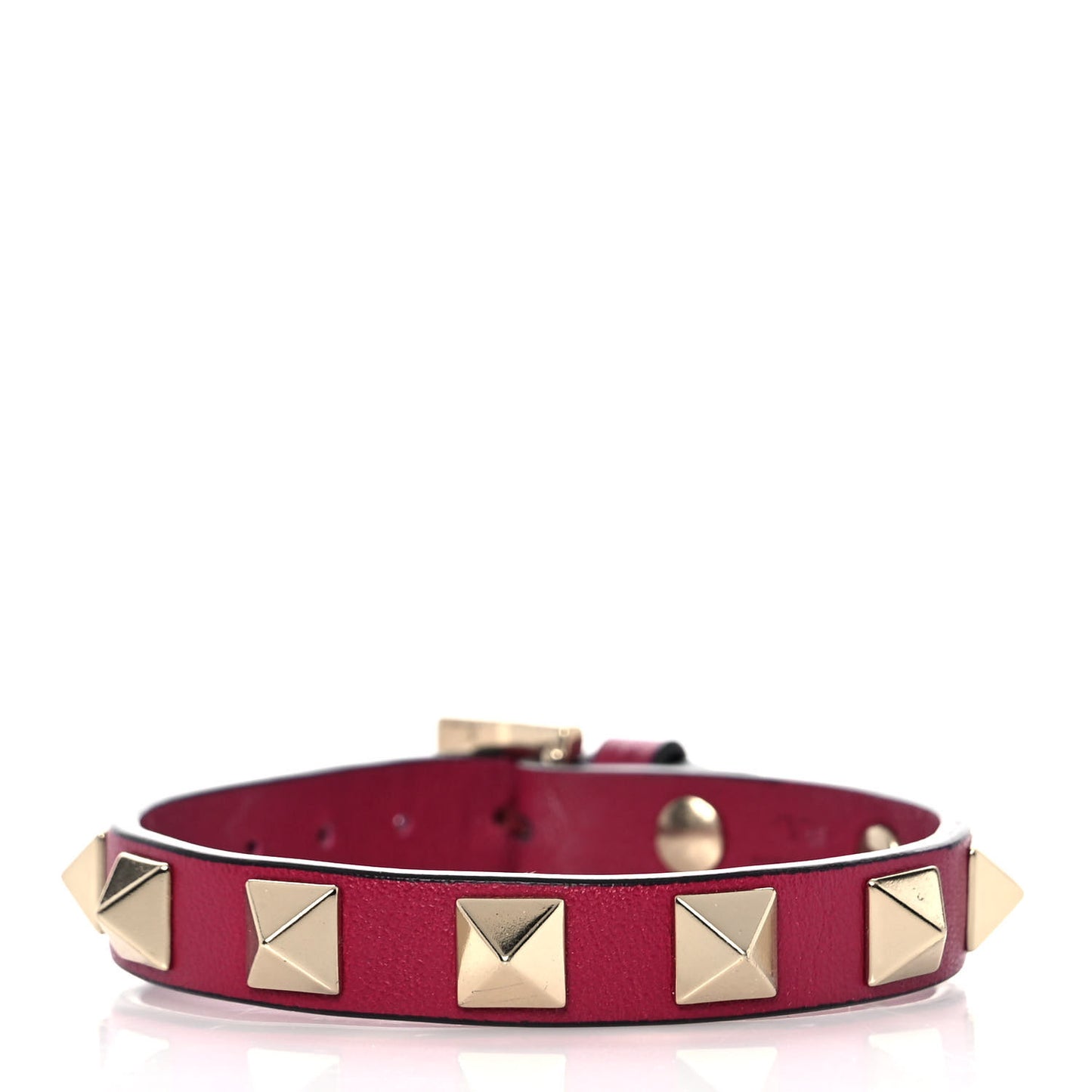 Vitello Rockstud Bracelet Raspberry