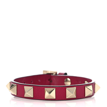 Valentino Garavani Vitello Rockstud Bracelet Raspberry 3 of 5