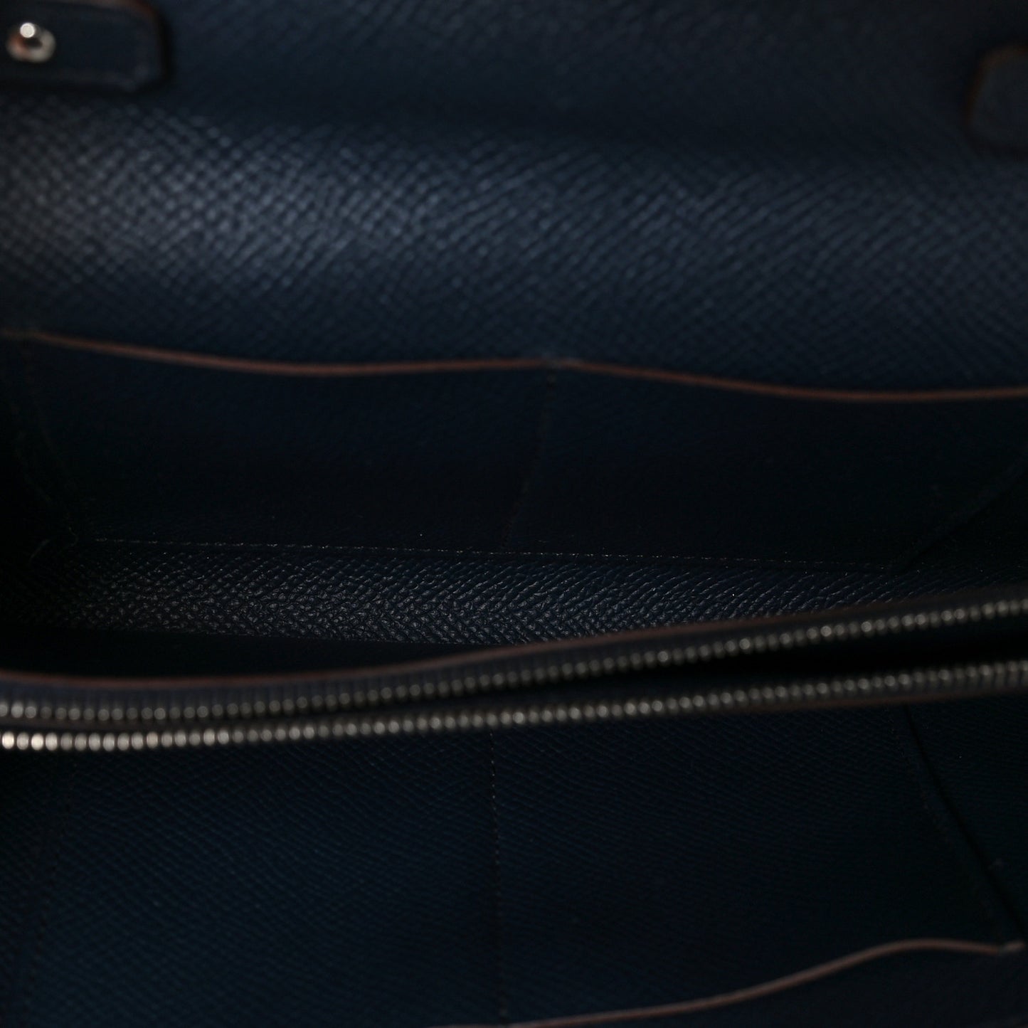 Epsom Casaque Kelly Wallet To Go Etoupe Sesame Blue indigo
