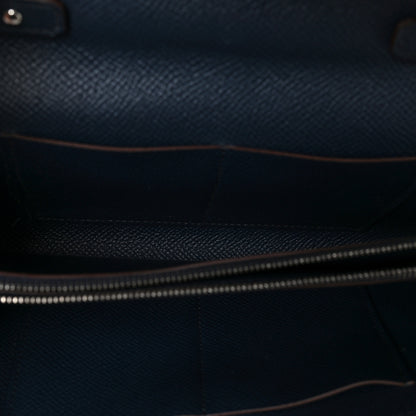 Hermes Epsom Casaque Kelly Wallet To Go Etoupe Sesame Blue indigo 5 of 8