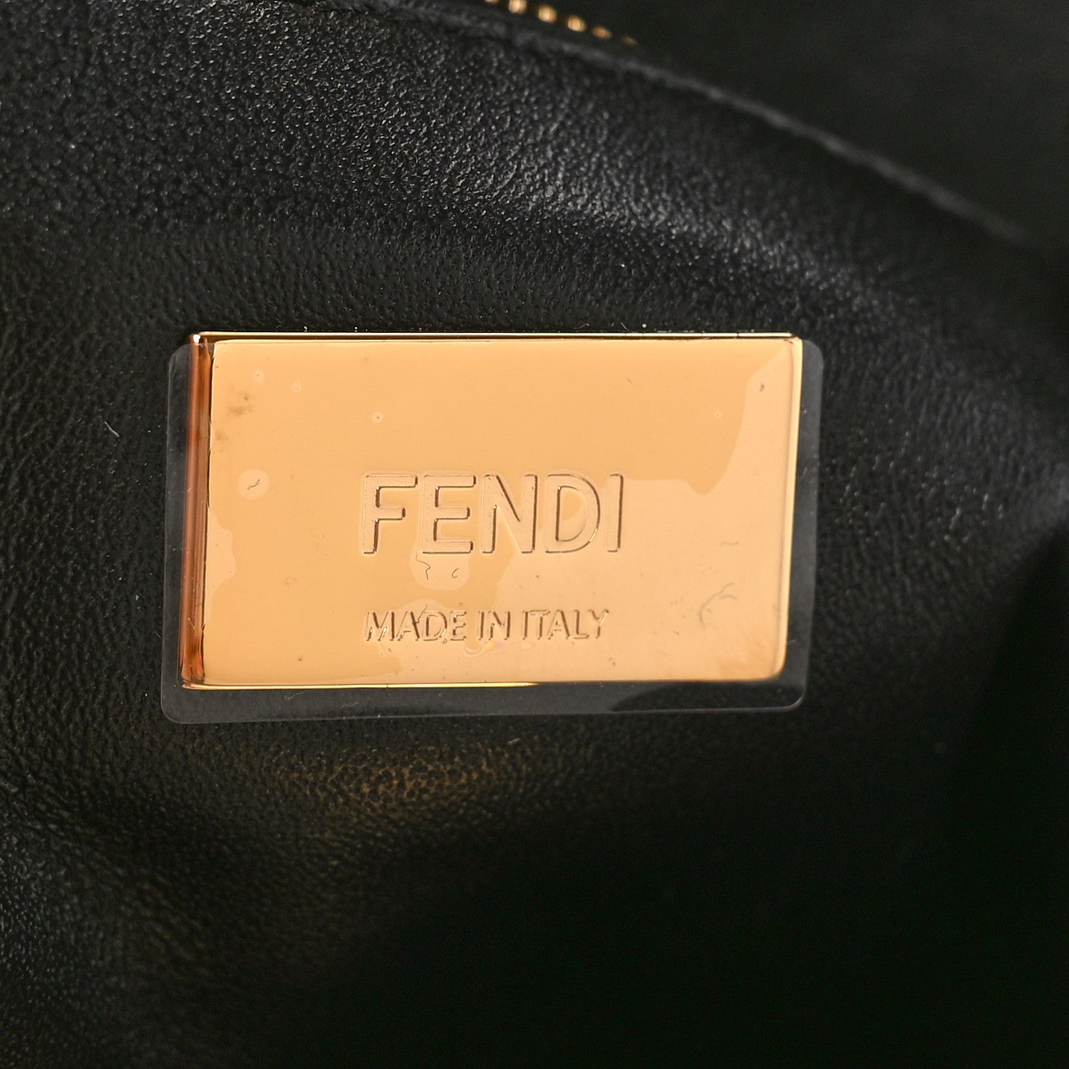 Fendi Nappa Stacked Bar Mini Peekaboo Iconic Satchel Black 6 of 9