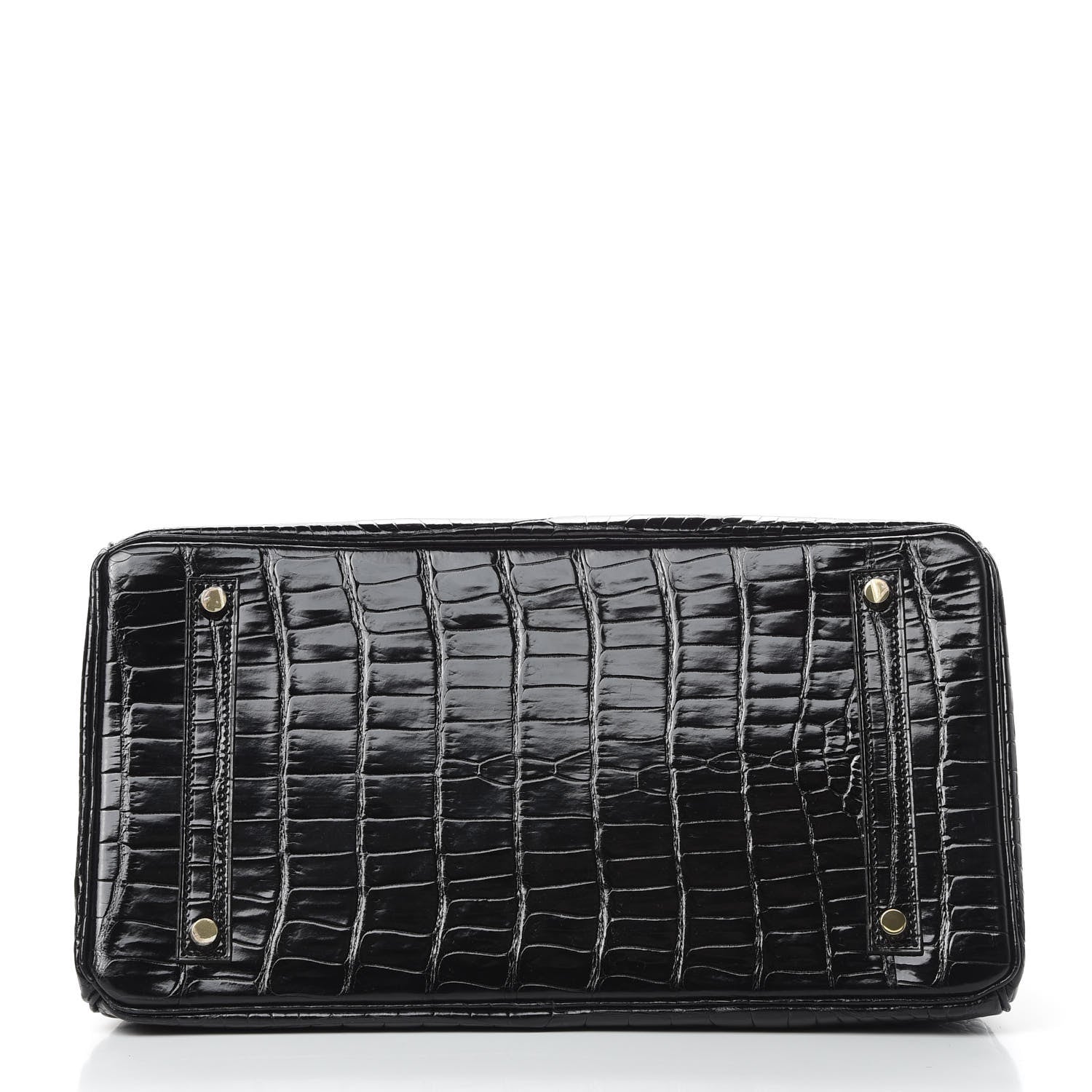 Hermes Shiny Porosus Crocodile Birkin 35 Black 6 of 41