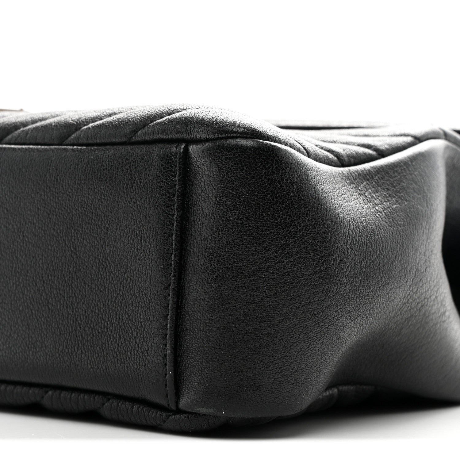 Saint Laurent Sheepskin Matelasse Chevron Monogram Large College Satchel Black 20 of 21