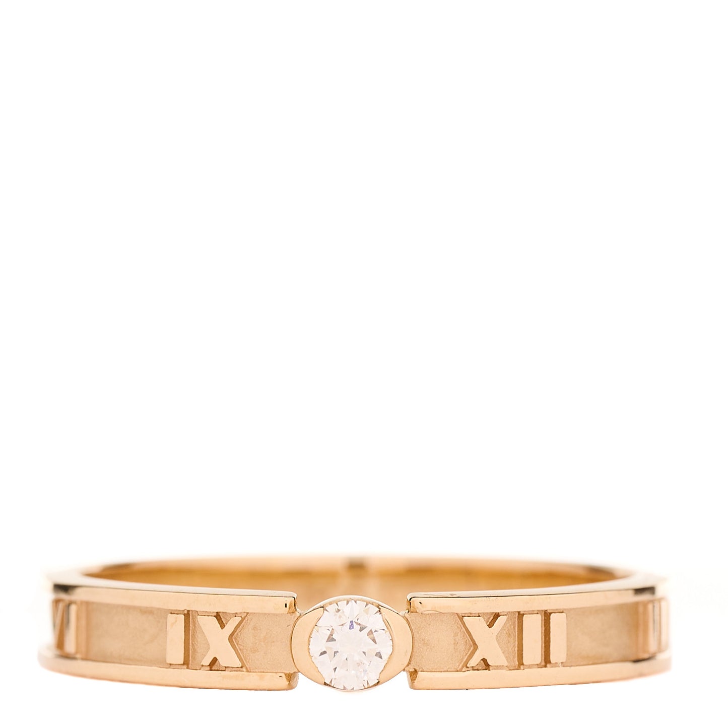 18K Rose Gold Diamond Narrow Atlas Closed Ring 62 10