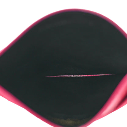 Saint Laurent Grain De Poudre Matelasse Chevron Monogram Credit Card Case Fresh Fuxia 5 of 8
