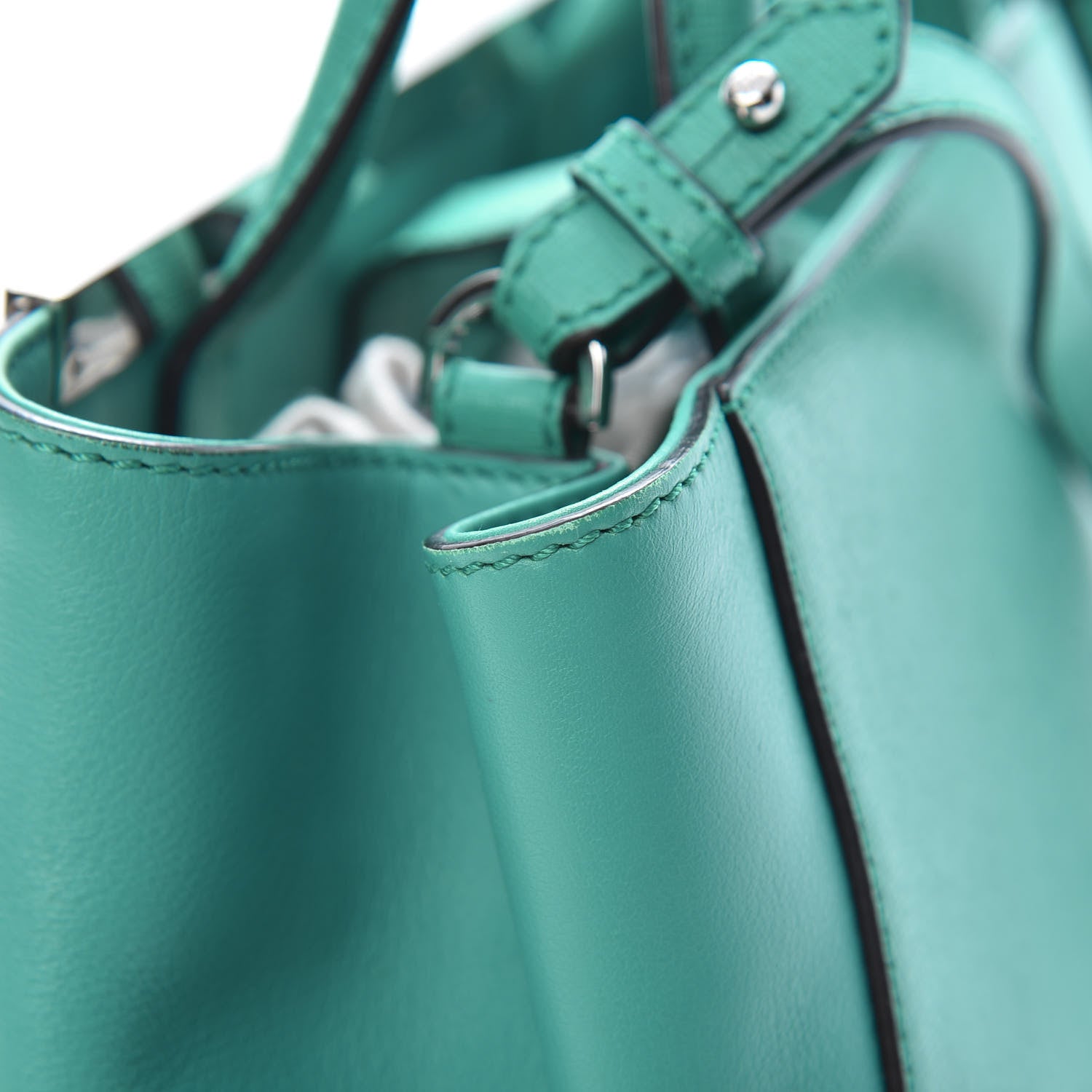 Fendi Vitello Elite Flamingo Petite 2Jours Tote Lago 14 of 14