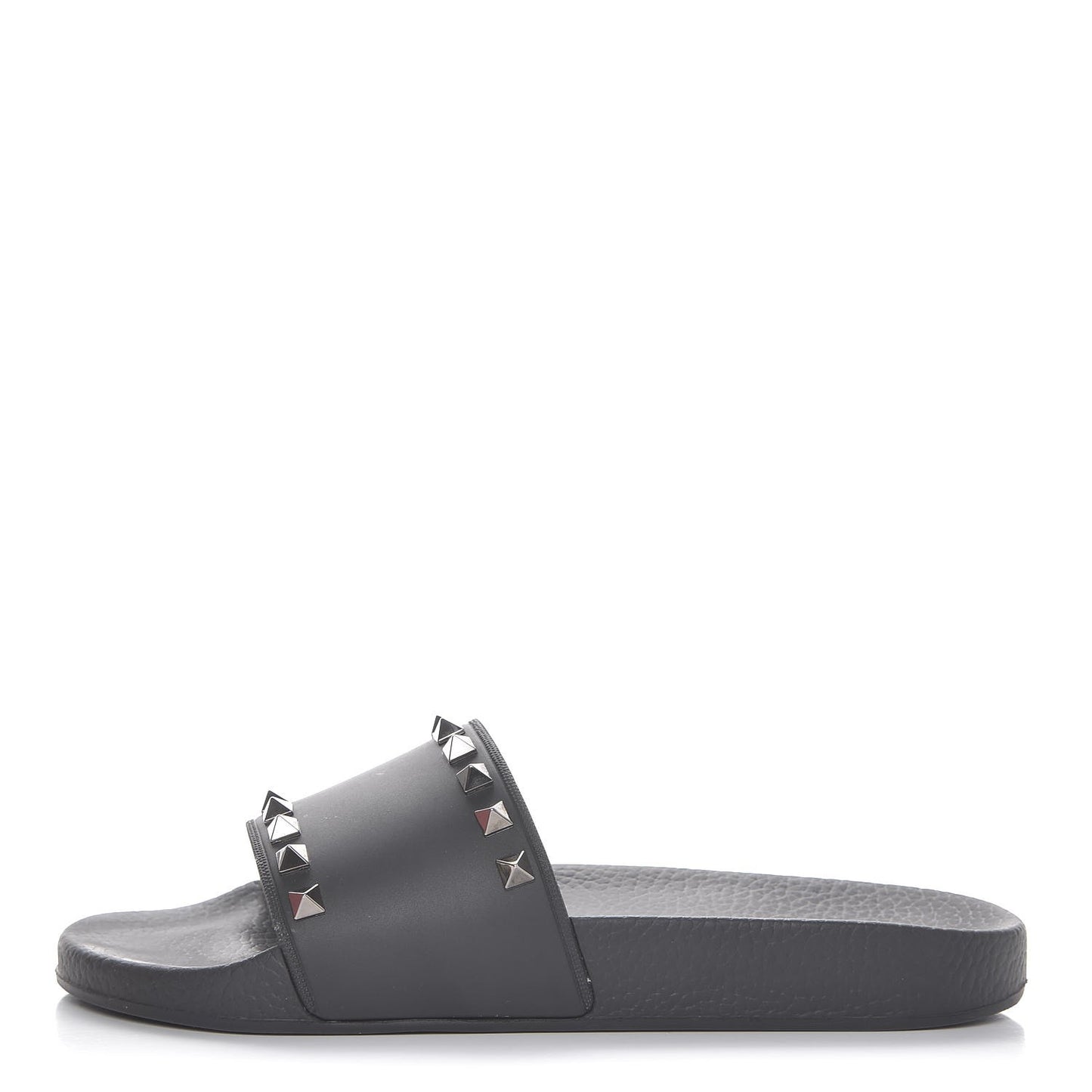 Rubber Rockstud Slide Sandals 38 Black