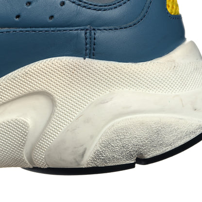 Christian Dior Technical Mesh Calfskin Mens B22 Sneakers 43 Blue Yellow 10 of 13