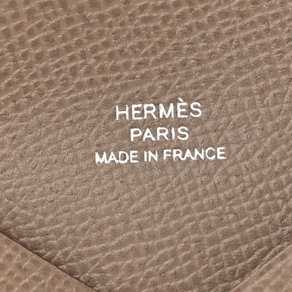 Hermes Epsom Calvi Card Case Etoupe 6 of 8