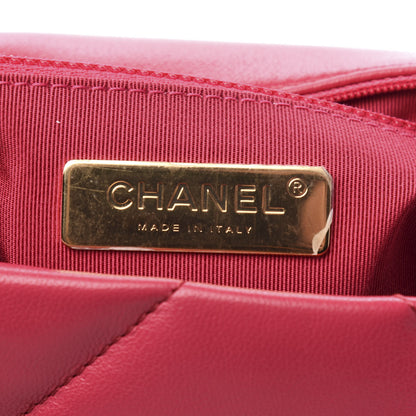 Chanel Goatskin Quilted Medium Chanel 19 Flap Pink 8 of 10