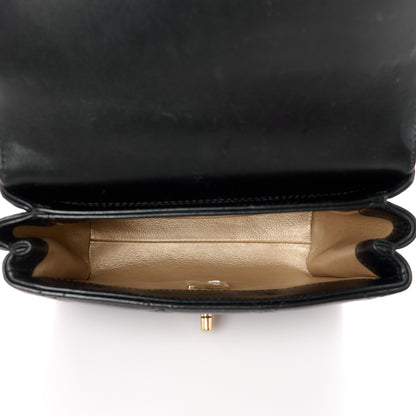 Chanel Lambskin Quilted Mini CC Crystal Logo Chain Flap Black 5 of 10