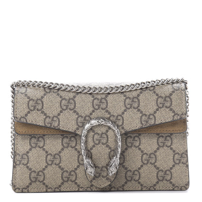 Gucci GG Supreme Monogram Super Mini Dionysus Shoulder Bag Taupe 1 of 11