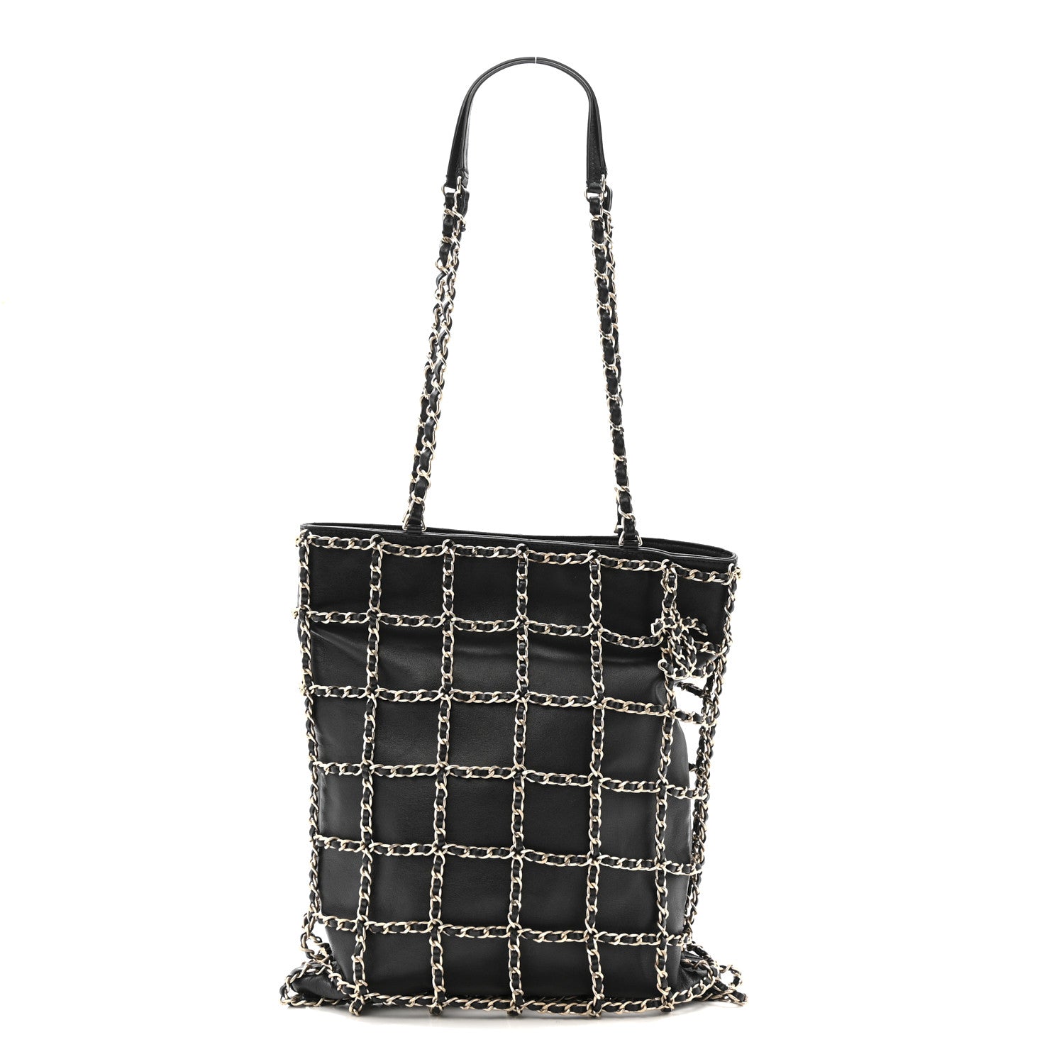 Chanel Lambskin Large Shopping Chain Tote Black 1 of 11