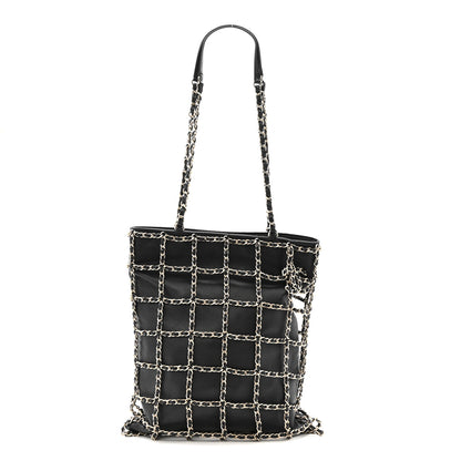 Chanel Lambskin Large Shopping Chain Tote Black 1 of 11
