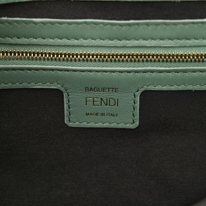 Fendi Nappa FF 1974 Embossed Baguette Menta 6 of 9