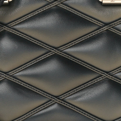 Louis Vuitton Lambskin Malletage Alma BB Black Beige 10 of 13