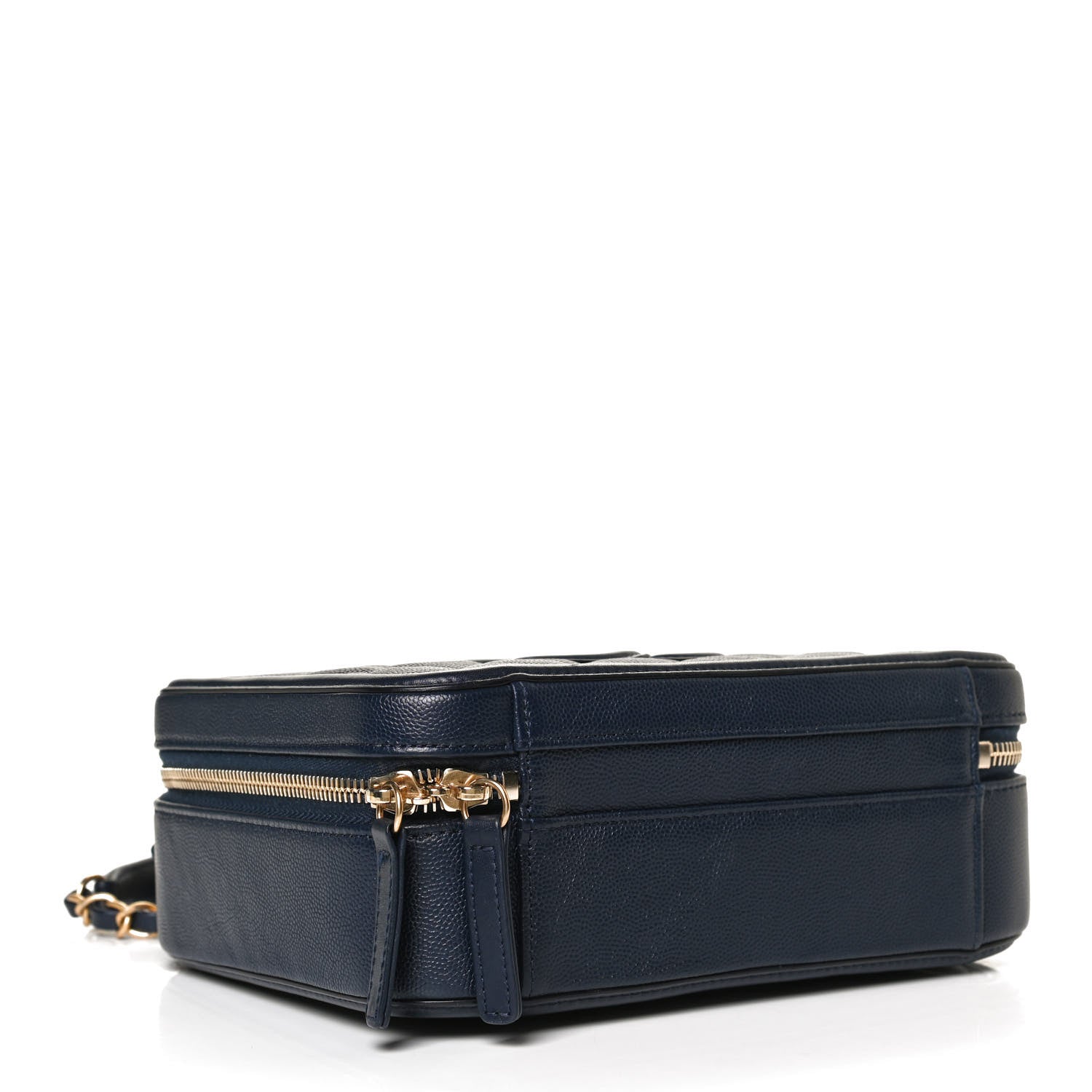 Chanel Caviar Quilted Medium CC Filigree Vanity Case Navy 4 of 12