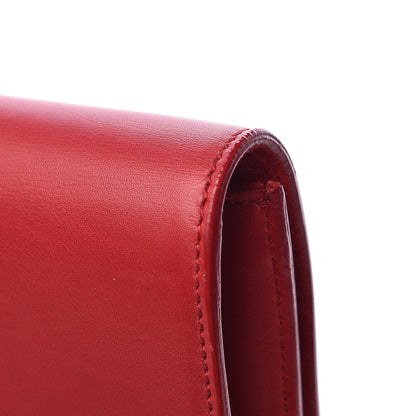 Saint Laurent Calfskin Classic Y Ligne Clutch Red 12 of 15