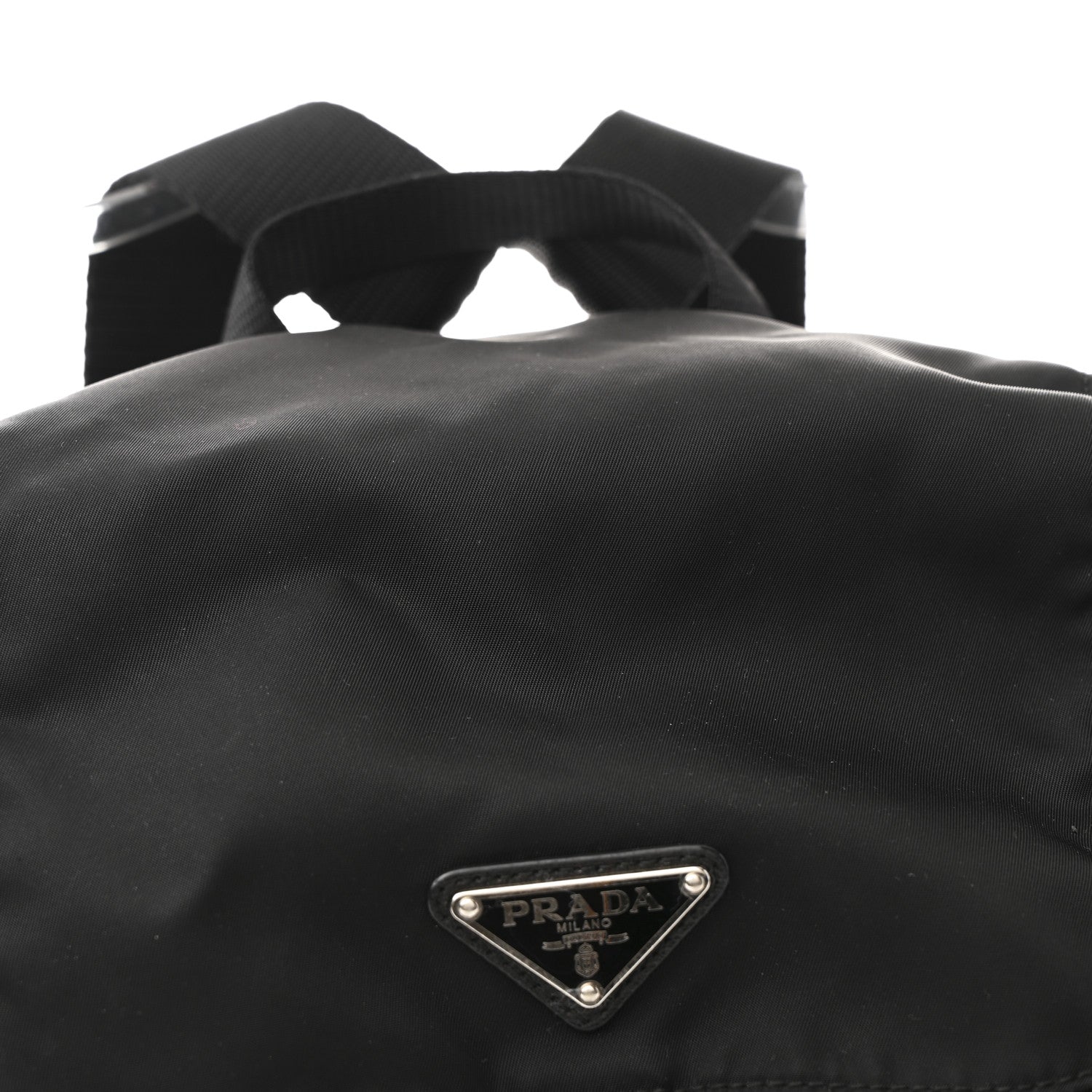 Prada Nylon Vela Saffiano Medium Backpack Black 8 of 12