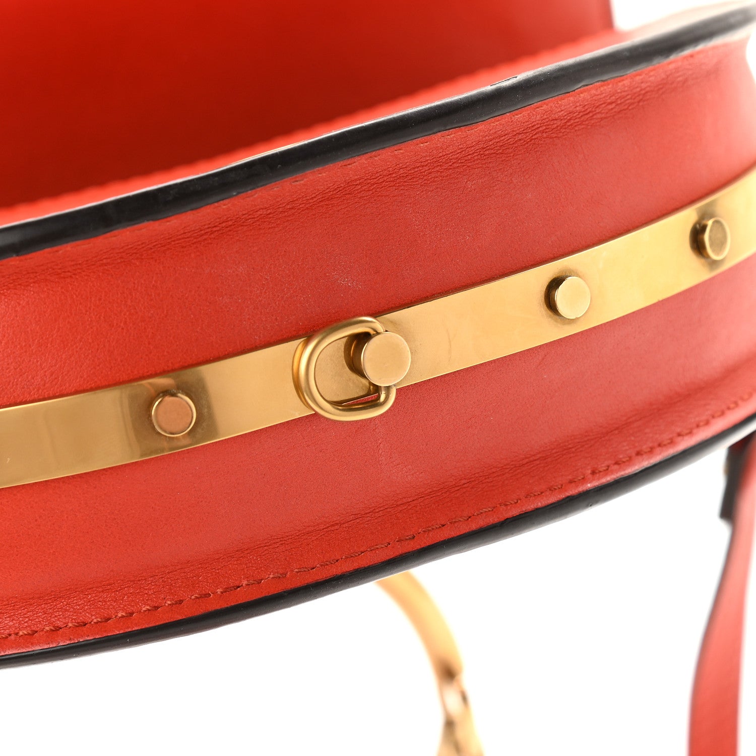 Chloe Calfskin Small Nile Bracelet Minaudiere Bag Sepia Red 9 of 9