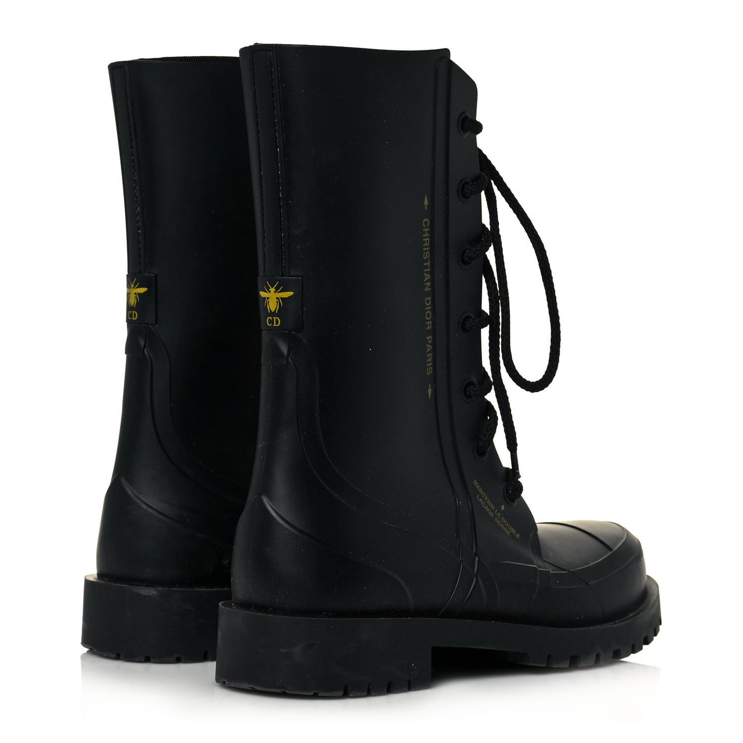 Rubber Diorcamp Low Boots 38 Black