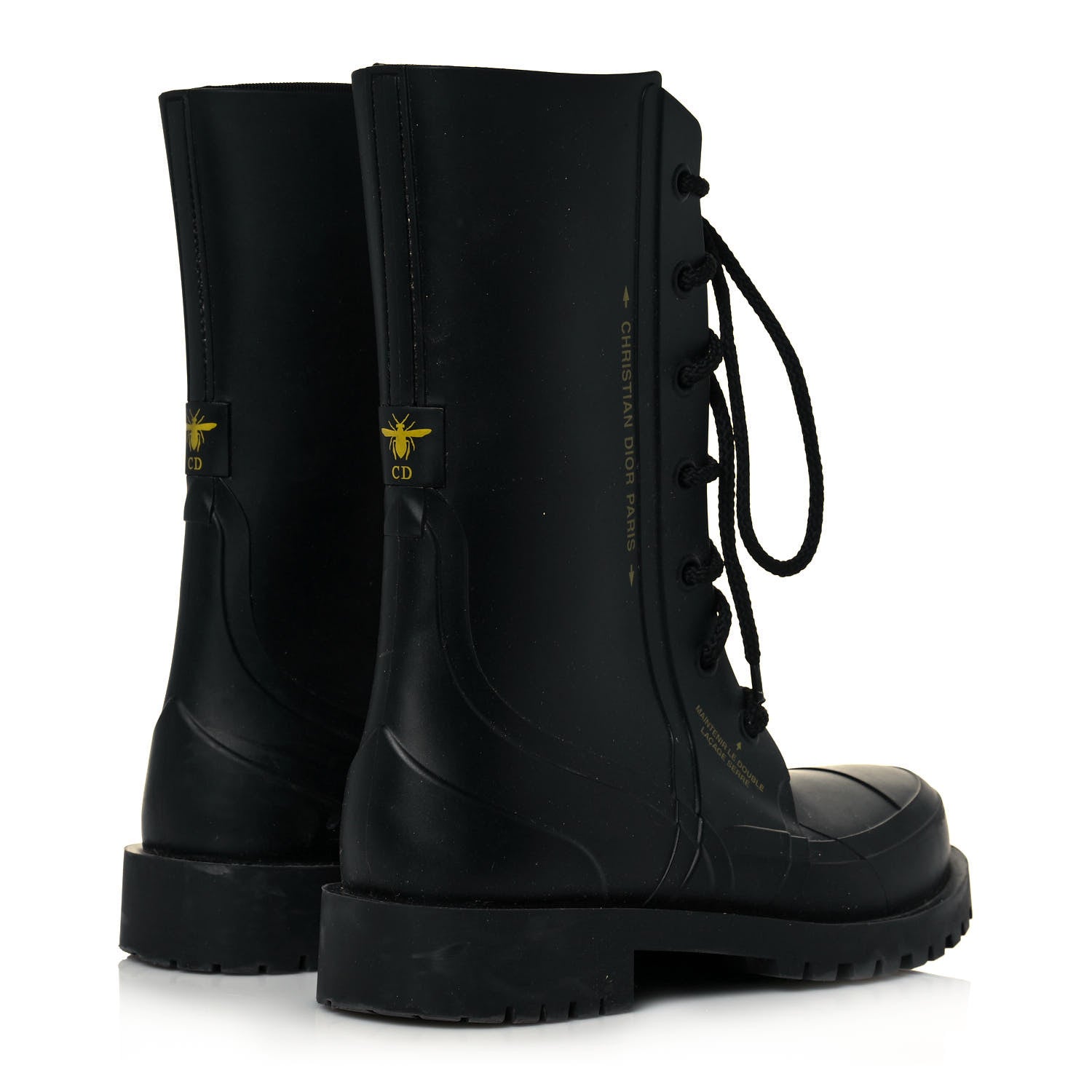 Christian Dior Rubber Diorcamp Low Boots 38 Black 4 of 8