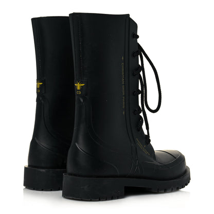 Christian Dior Rubber Diorcamp Low Boots 38 Black 4 of 8