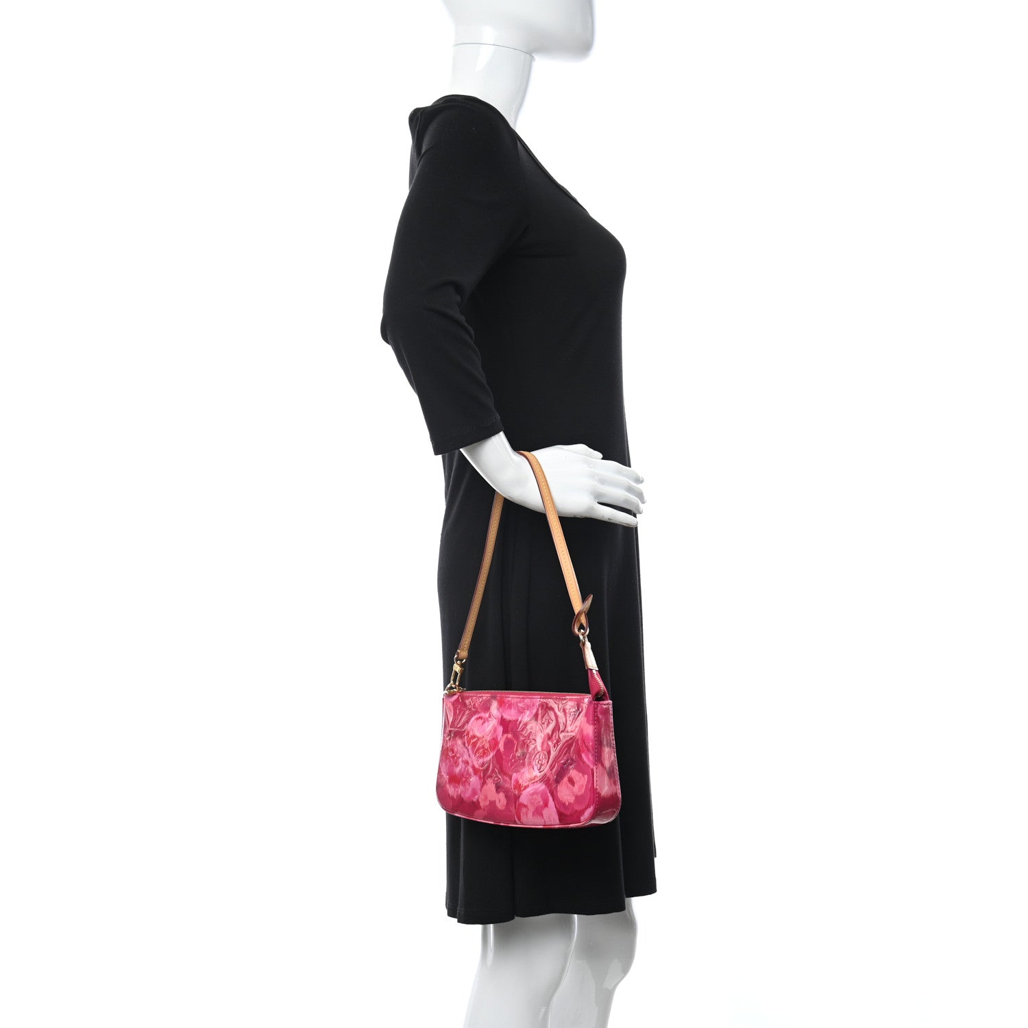 Louis Vuitton Vernis Ikat Pochette Accessories NM Rose Indien 2 of 10