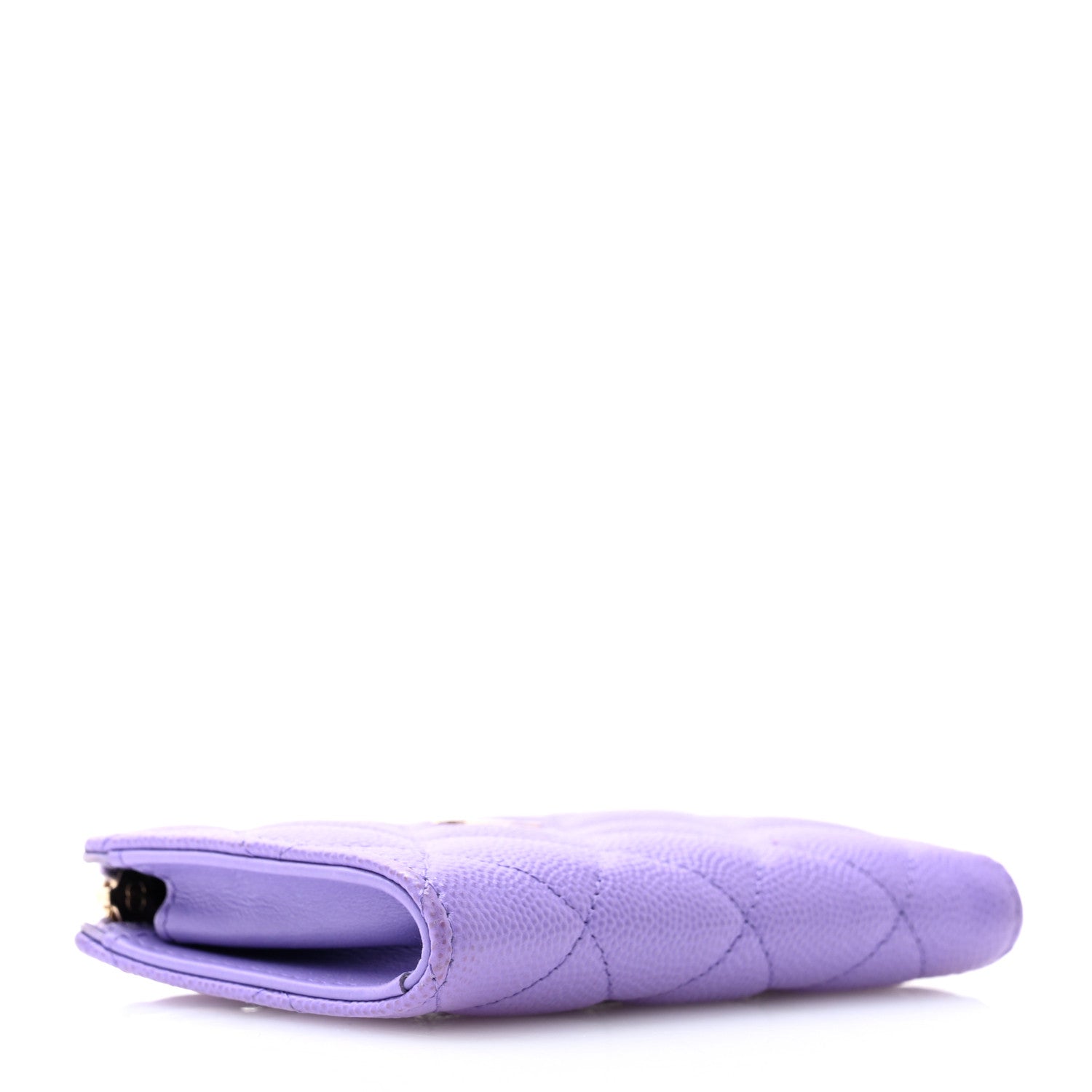 Chanel Caviar Quilted Zipped Key Holder Case Purple 4 of 10