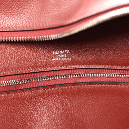 Hermes Evercolor Wool Tweed Tartan Galop d'Hermes Fourre Tout 50 Rouge H Bleu De Malte 6 of 12