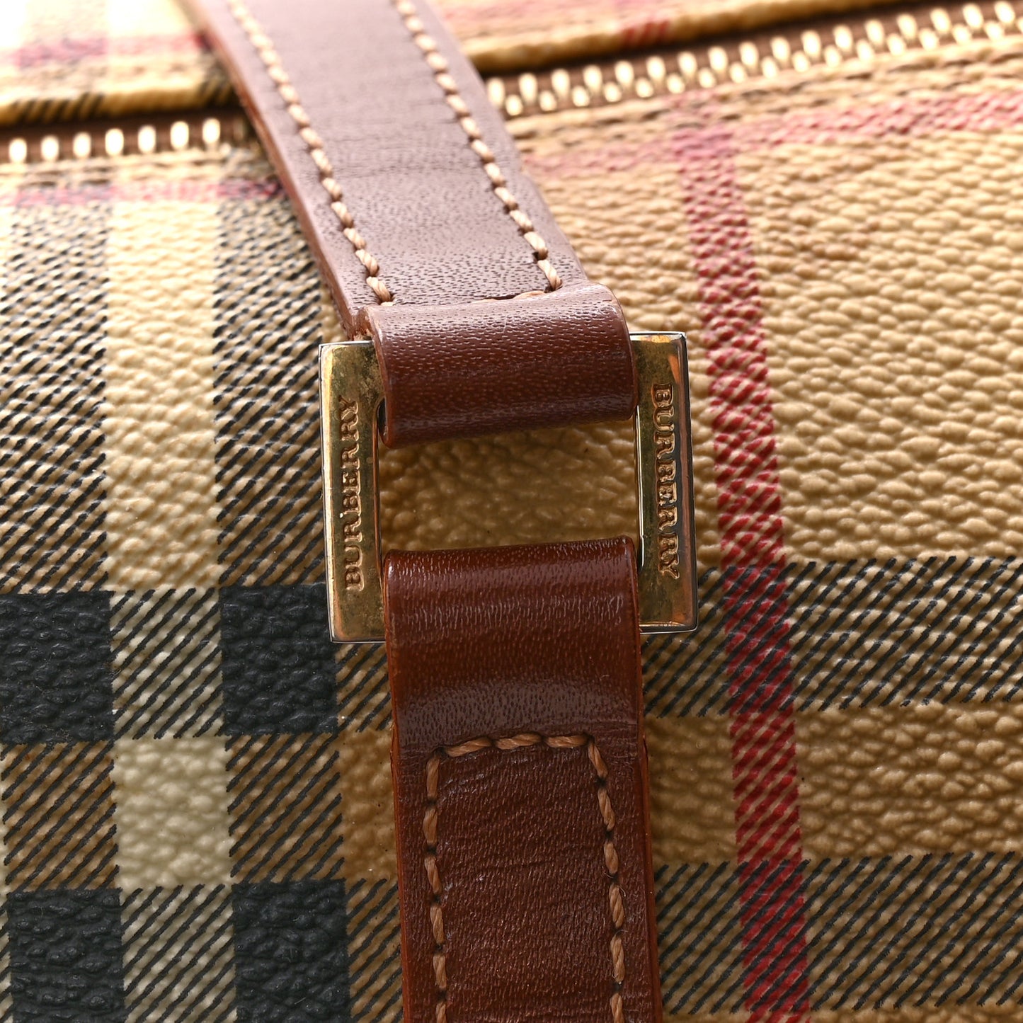 Haymarket Check Barrel Bag Brown