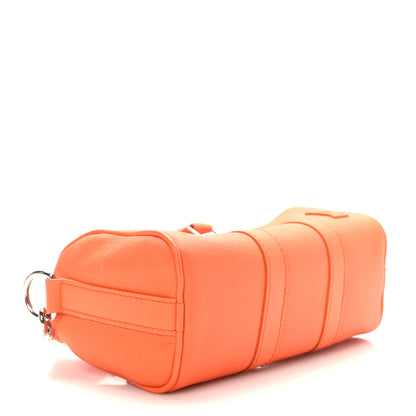 Louis Vuitton Grained Calfskin Aerogram Keepall XS Orange 3 of 7