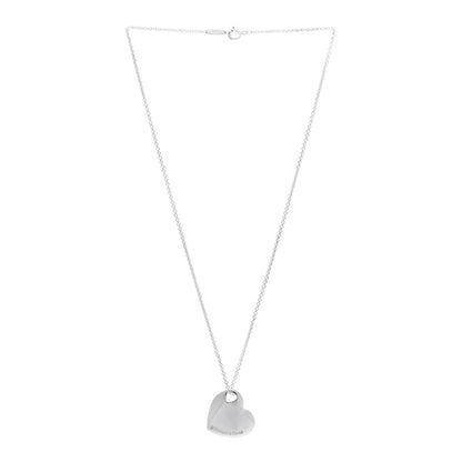 Tiffany Sterling Silver Heart Cutout Pendant Necklace 3 of 6