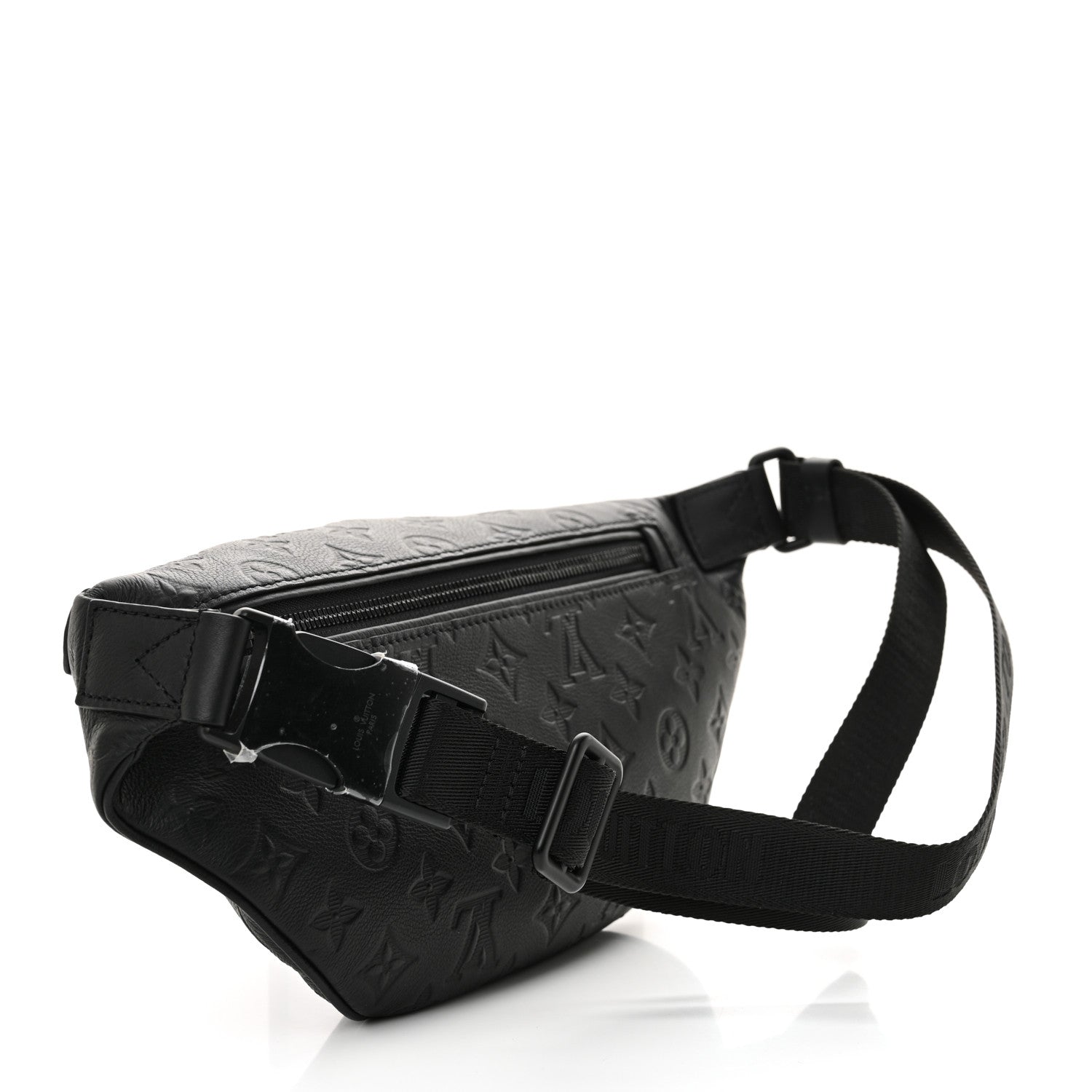 Louis Vuitton Calfskin Monogram Shadow Discovery Bumbag Black 3 of 9