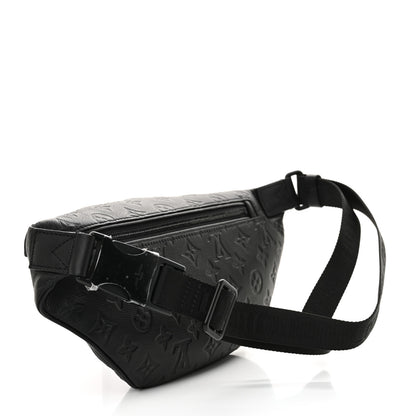 Louis Vuitton Calfskin Monogram Shadow Discovery Bumbag Black 3 of 9
