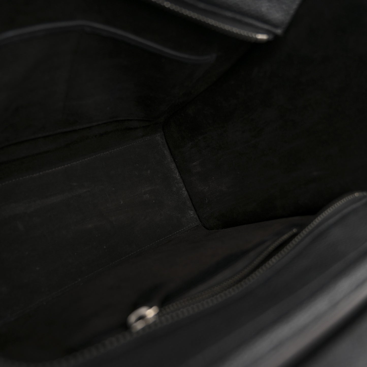 Drummed Calfskin Micro Luggage Black