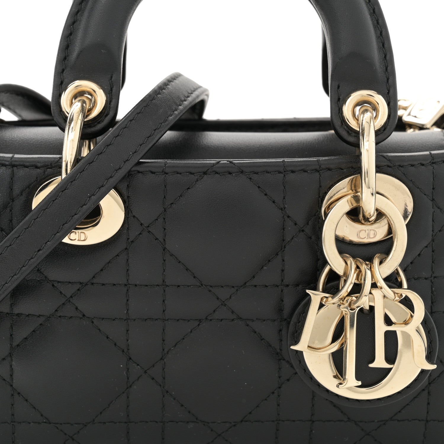 Christian Dior Lambskin Cannage Micro Lady D-Joy Black 8 of 13