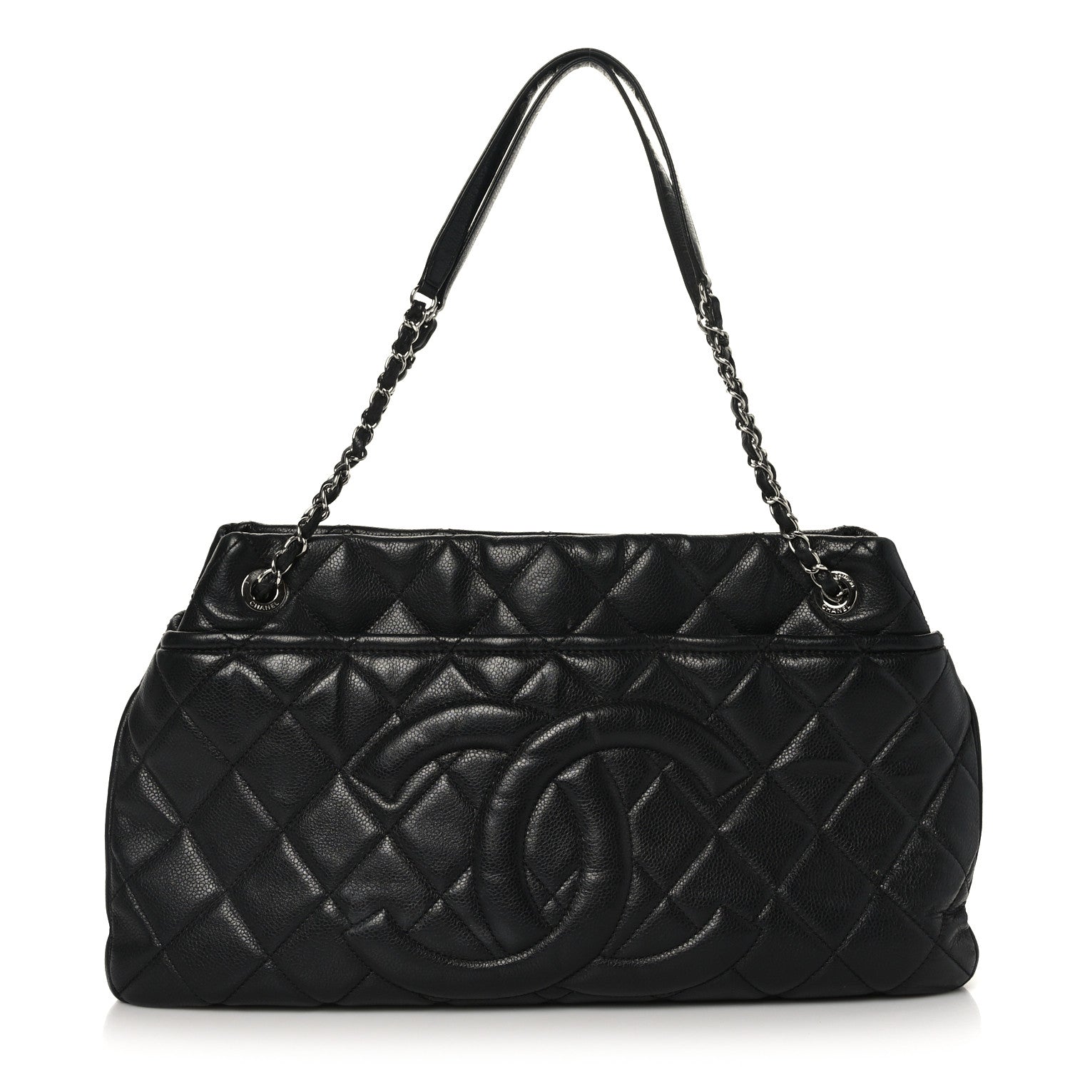 Chanel Caviar Quilted CC Timeless Soft Tote Black 1 of 10